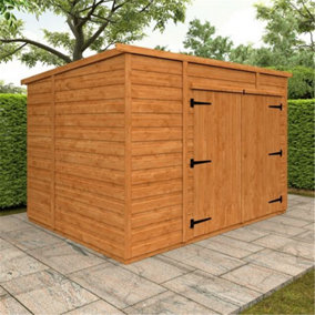 8 x 6 (2.43m x 1.75m) Wooden Tongue and Groove PENT Bike Shed (12mm Tongue and Groove Floor and PENT Roof) (8ft x 6ft) (8x6)