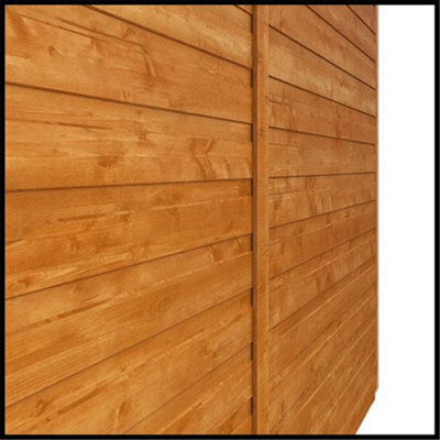 8 x 6 (2.43m x 1.75m) Wooden Tongue and Groove PENT Bike Shed (12mm Tongue and Groove Floor and PENT Roof) (8ft x 6ft) (8x6)