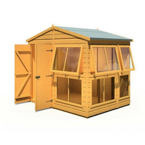8 x 6 (2.43m x 1.82m) - Apex Sun Hut - Potting Shed