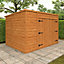 8 x 6 (2.4m x 1.82m) Wooden Tongue & Groove PENT Bike Store With Double Doors (12mm T&G Floor & Roof) (8ft x 6ft) (8x6)