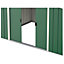 8 x 6 Apex Metal Garden Shed - Green (8ft x 6ft / 8' x 6' / 2.6m x 1.8m)