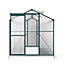 8 x 6 ft Polycarbonate Greenhouse Aluminium Frame Garden Green House with Base Foundation,Green