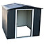 8 x 8 Apex Metal Garden Shed - Anthracite Grey (8ft x 8ft / 8' x 8' / 2.6m x 2.4m)