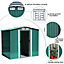 8 x 8 ft Green Metal Shed Garden Storage Shed Apex Roof Double door with Base
