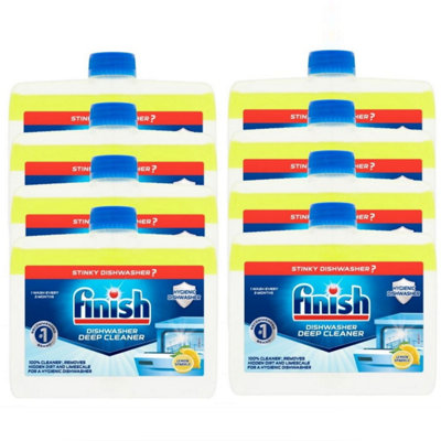 8 x Finish Dishwasher Cleaner Lemon Sparkle 250ml Deep Cleans Grease & Limescale DIY at B&Q