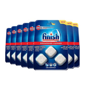 8 x Finish In-wash Dishwasher Cleaner Clean Hidden Grease & Grime 1.89oz
