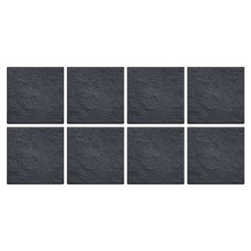 8 x Nicoman Square Stomp Stone Graphite Grey 30cm x 30cm