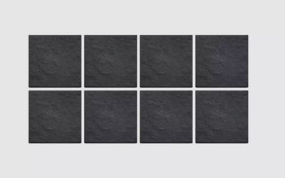8 x Stomp Stone Garden Rubber Stepping Grey Slate - 30 x 30cm
