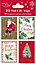 80 Foil Christmas Gift Tags Assorted Traditional Cute Mix Santa Holly With Ties