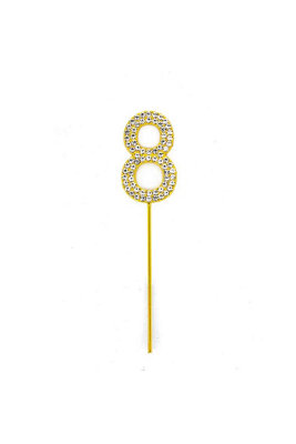 80 Gold Diamond Sparkley Cake Topper Number Year For Birthday ...