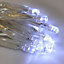 80 LED Wire String Fairy Clear White Xmas Wedding Party Decoration Lights