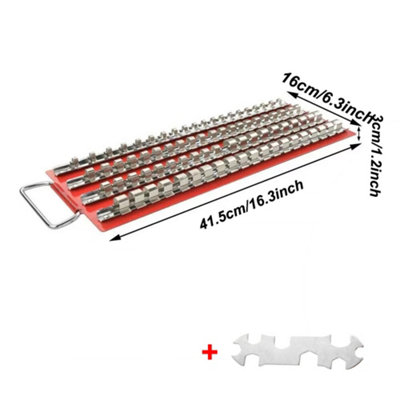 80 Pcs Socket Rail Tray Organiser for 1/4