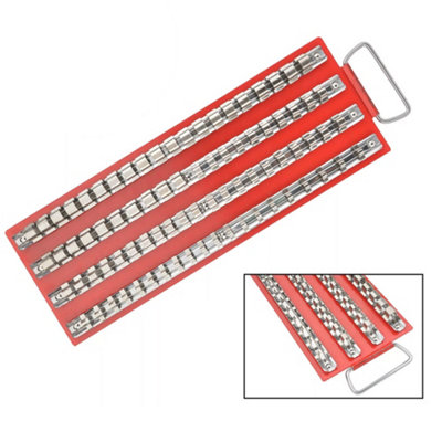 80 Pcs Socket Rail Tray Organiser for 1/4