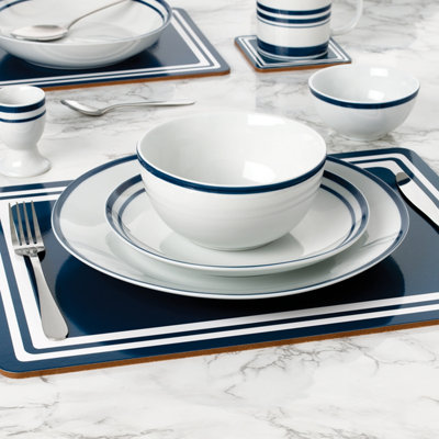 80-piece Blue Bistro Dinner Set