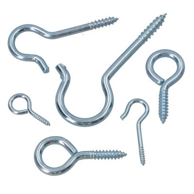 80 Piece Hook & Eye Bolt Set Picture Hanging Wall Hook and Loop 25 - 75mm