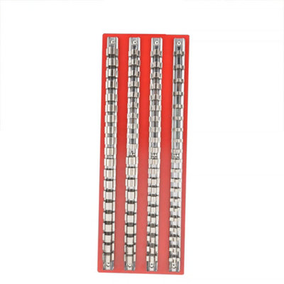 80 Piece Socket Rail Tray Organiser for 1/4", 3/8", 1/2" Drive Sockets