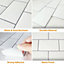 80 Pieces 30.5 x 15.4 cm 3D Tile Stickers Pure White Grey