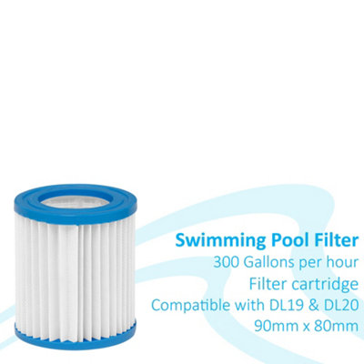 80 x 90mm Swimming Pool Filter Cartridge - Replacement New Water ...