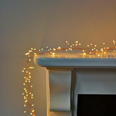 800 LED 5.5m Premier Christmas Indoor Outdoor Multifunction Wire Cluster Lights with Timer in Vintage