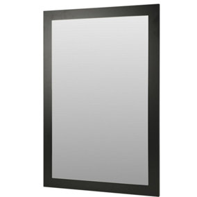 800 x 500mm Bathroom Matt Dark Grey Mirror (Central)