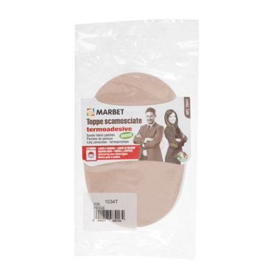 Groves Of Thames Patches: Microfiber Suede: Iron-On: 16 X 10.5Cm: Beige from B&Q