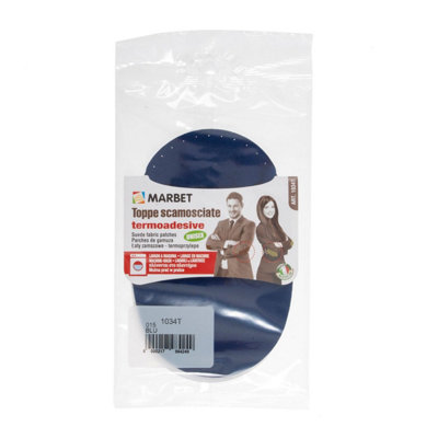 Groves Of Thames Patches: Microfiber Suede: Iron-On: 16 X 10.5Cm: Blue from B&Q