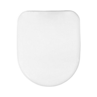 Top Fix D Shape Slow Close Quick Release Toilet Seat 370X445mm from B&Q