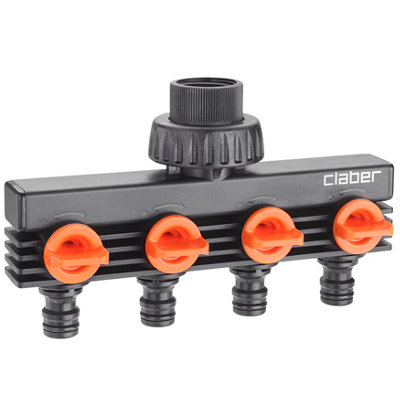 Claber 8580 Four-Way Tap Adaptor from B&Q