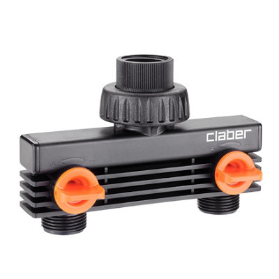 Claber 8589 Two Way Tap Connector from B&Q