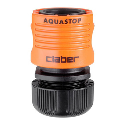 Claber 8602 Garden Hose Pipe Connector With Aquastop from B&Q