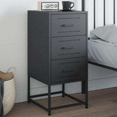 Berkfield Anthracite Bedside Cabinet 36X39x78 Cm Steel