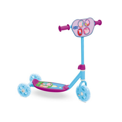 B&Q -  Peppa Pig 3-Wheel Kids Scooter With Stable Lean-To-Steer Design