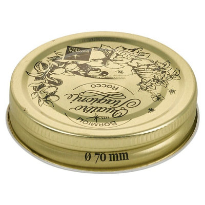 B&Q -  Bormioli Rocco 6Pcs 70mm Diameter  Metal Gold Jam Pickling Jar Replacement Airtight Twist Lid Sets