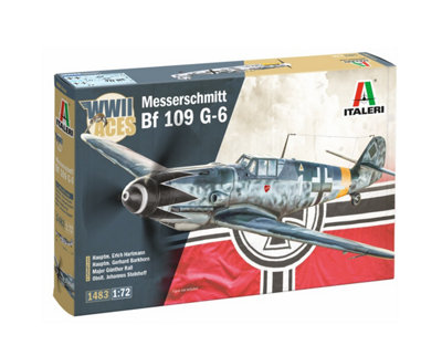 Italeri 1:72 Bf 109 G-2/G-6 Aces Plastic Model Kit - Image 8