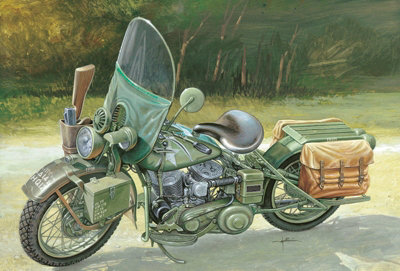 ITALERI WLA 750 US Army WWII Motorcycle 7401 1:9 Bike Model Kit - Image 11