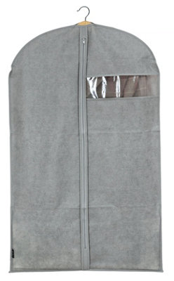 B&Q -  Domopak 2Pc Pp Stone Grey Suit Cover Set Size 60 X 100Cm