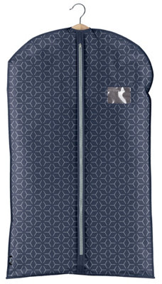 B&Q -  Domopak 2Pc Peva Blue Metrix Print Suit Cover Set