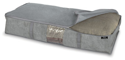 B&Q -  Domopak 2Pc Pp Stone Grey Underbed Storage Set Size 95 X 45 X 18Cm