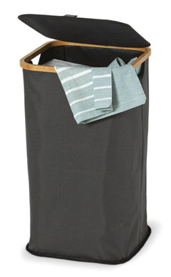 B&Q -  Domopak Single Laundry HamperDark Grey/black