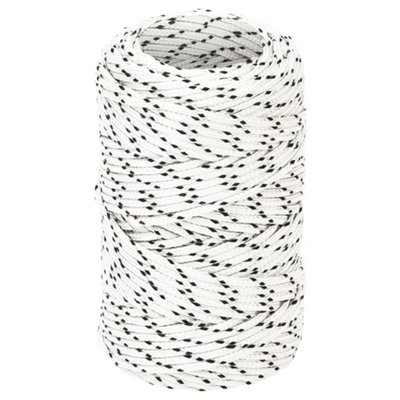 B&Q -  Braided Boat Rope White 2 mmx25 M Polyester