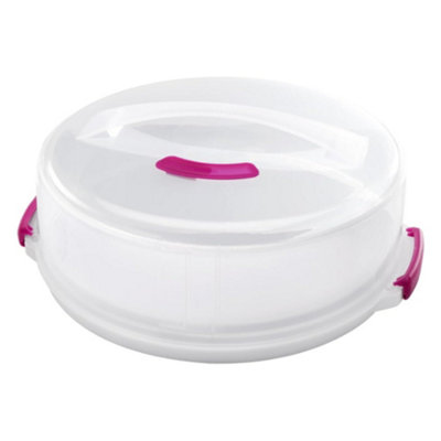 Metaltex Adjustable Cake Carrier - 2.5 Litre - White/Pink - Image 3