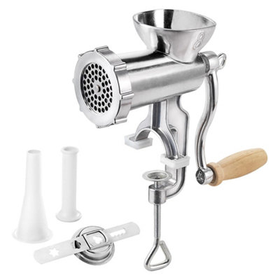 B&Q -  3-In-1 Meat Grinder With Sausage AttachmentSilver