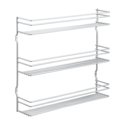 Metaltex Unisex Silver Pepito 3-Tier Wall Mount Spice Rack Kitchen Organizer In - Image 3