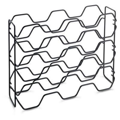 Metaltex Unisex Black Hexagon 15-Bottle Wine & Countertop Storage Rack In - Image 4
