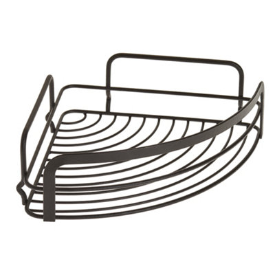 Metaltex Origin Lava 1-Tier Corner Bathroom Shelf Wall Organizer from B&Q