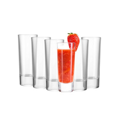 Chabrias Ltd 60Ml/2Oz Indro Tall Vodka Shot Glasses Set Of 6 Thick Base Shot GlassesPremium Clear GlasswareDishwasher Safe from B&Q
