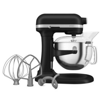 Kitchenaid Artisan Matte Black 5.6L Bowl Lift Food Mixer from B&Q