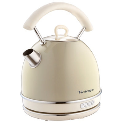 Ariete Beige 2877/03 Vintage Retro Dome Kettle, Litre Capacity, Size 1.7