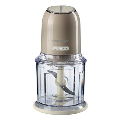 B&Q -  438/03 Vintage Mini Food Processor400W600Ml Graduated Beaker2 SpeedsStainless Steel BladesCream