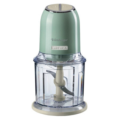 B&Q -  438/04 Vintage Mini Food Processor400W600Ml Graduated Beaker2 SpeedsStainless Steel BladesGreen